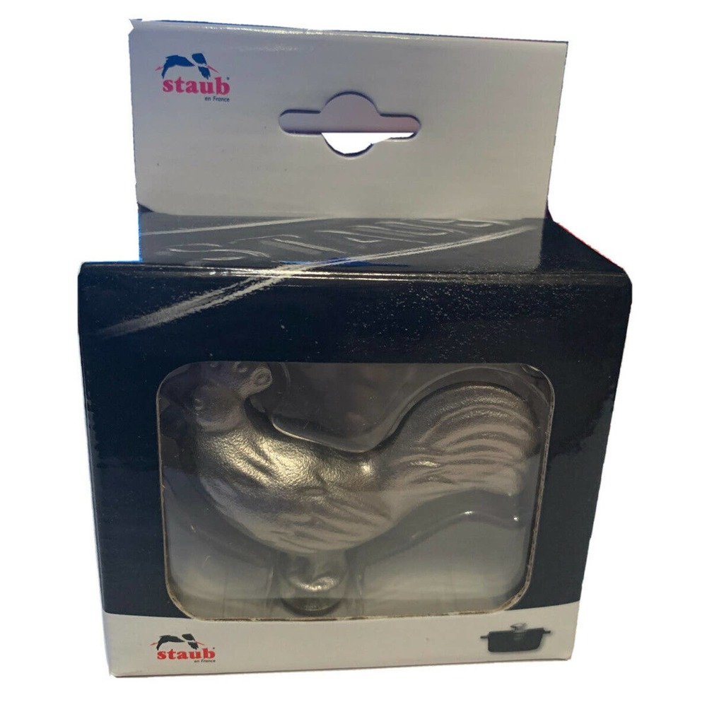 Staub Animal Rooster Knob Stainless Steel Fits Le Creuset Dutch Oven New…